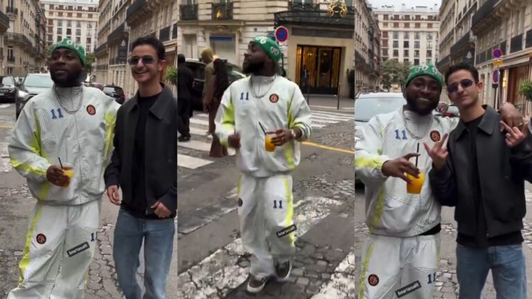 Davido calls himself the King of Nigeria whiles taking pictures with fans in Europe