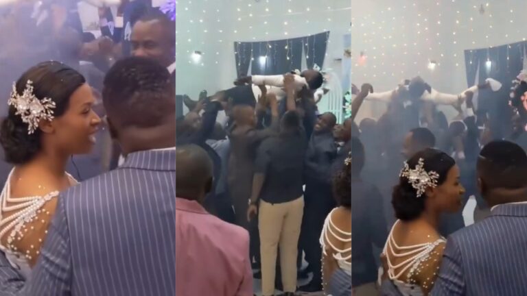 Video: Moments bride asked bestman of her groom to put him down