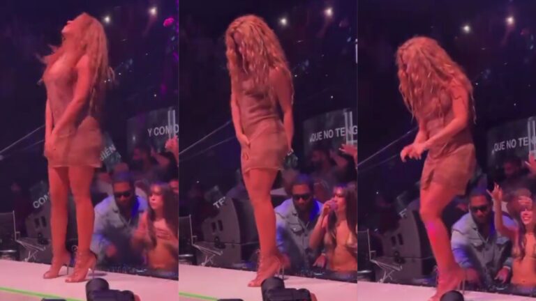 Moments Shakira left stage after she caught a fan recording under her dress