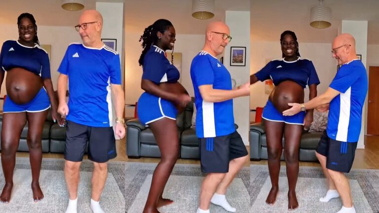 Beautiful moment between a pregnant African Lady and her white husband trends