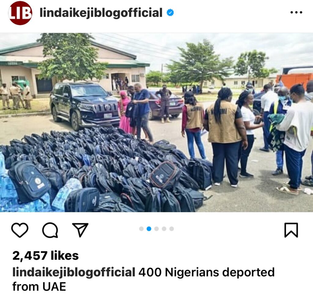 400 Nigerians deported from UAE