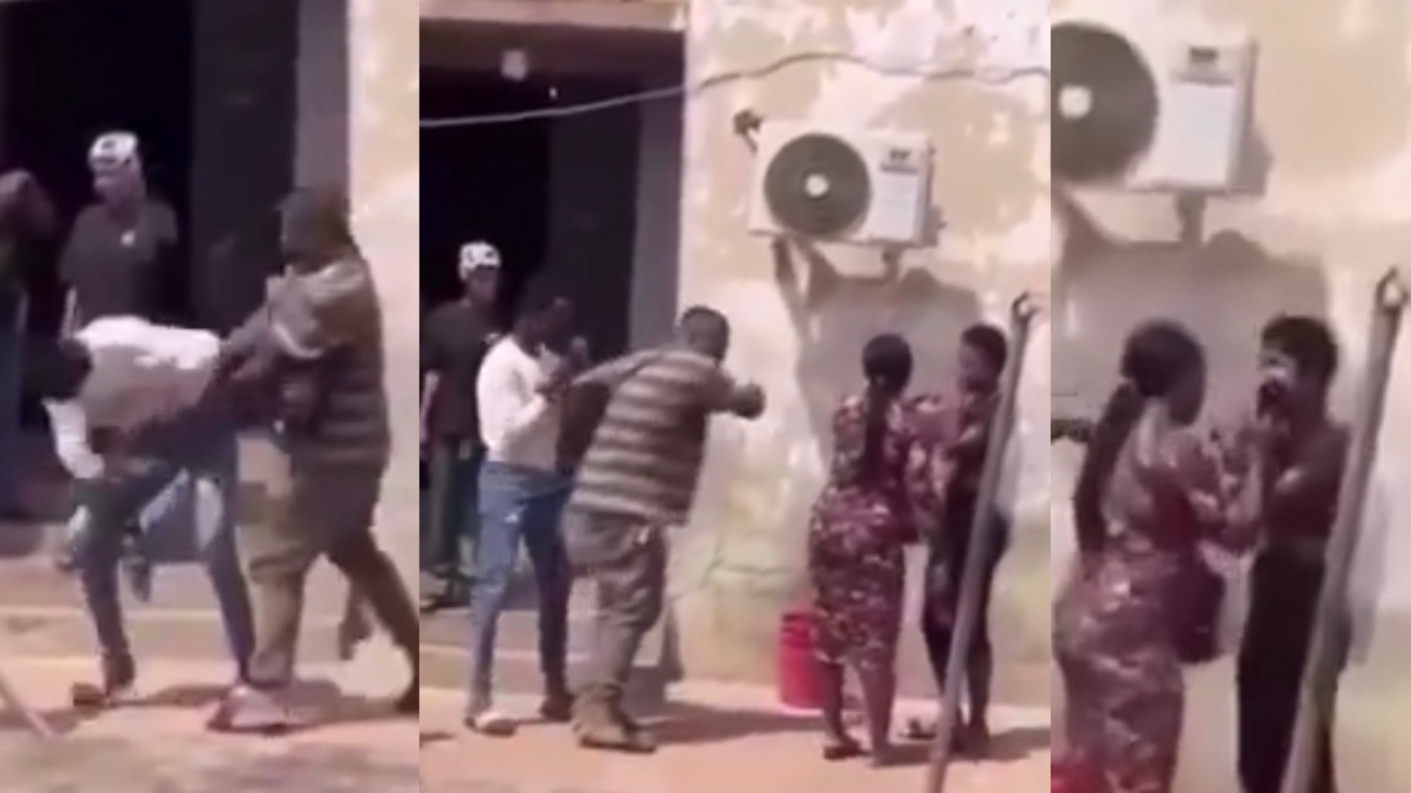 Father catches daughter in a room of her boyfriend meanwhile she had to be in school