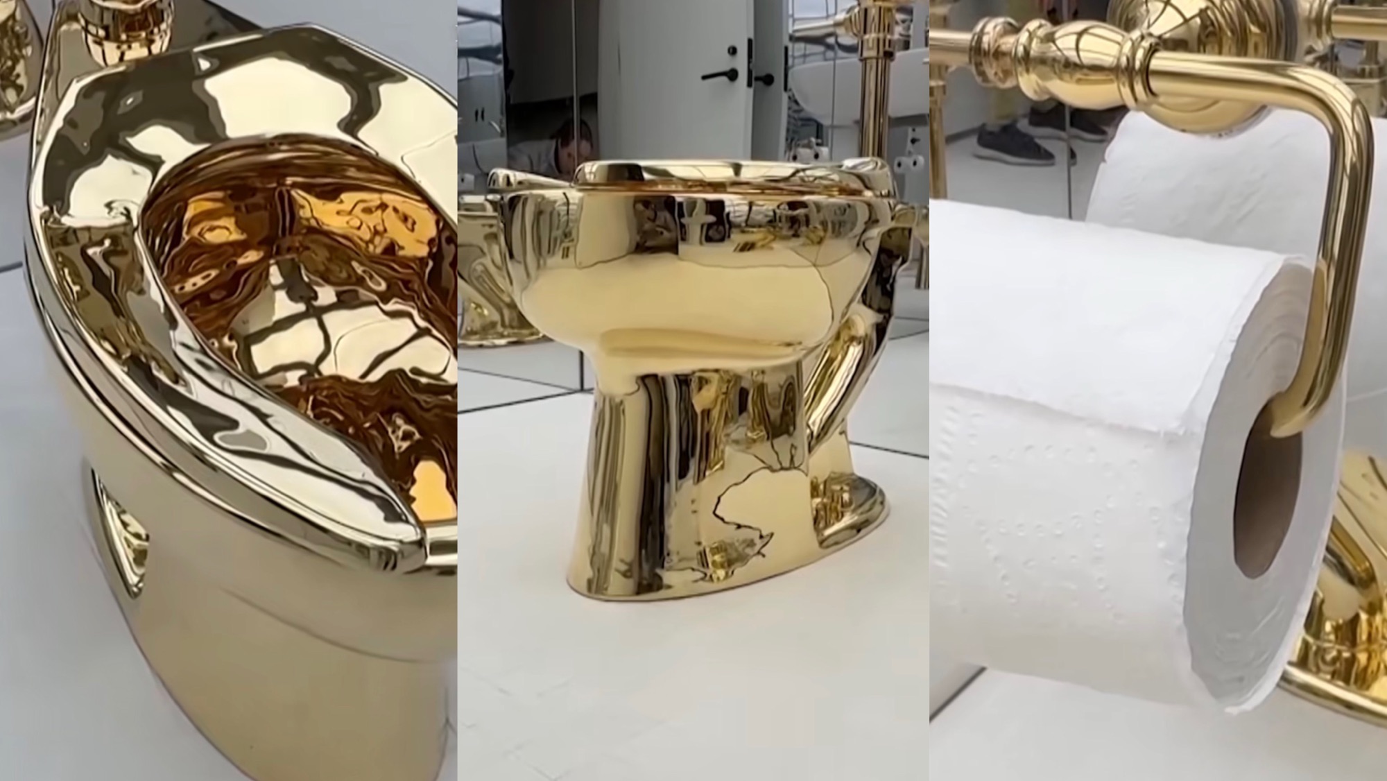 Solid gold toilet up for auction at Sotheby’s with a starting price of $10 million
