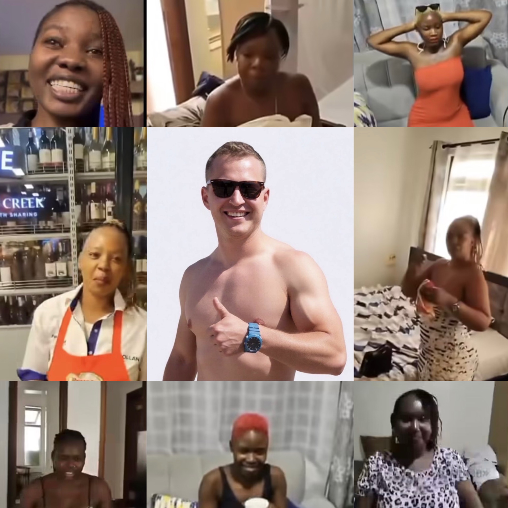 The Video of the Russian man and Kenyan women also pops up