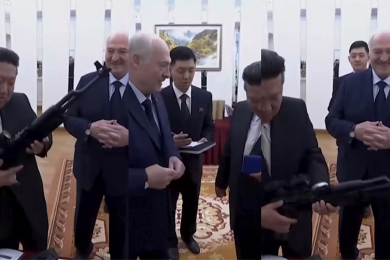 Belarus President gifts assault rifle to Kim Jong Un, claims it’s for “just in case enemies appear”