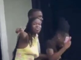 The Balcony video of man with two girls trending